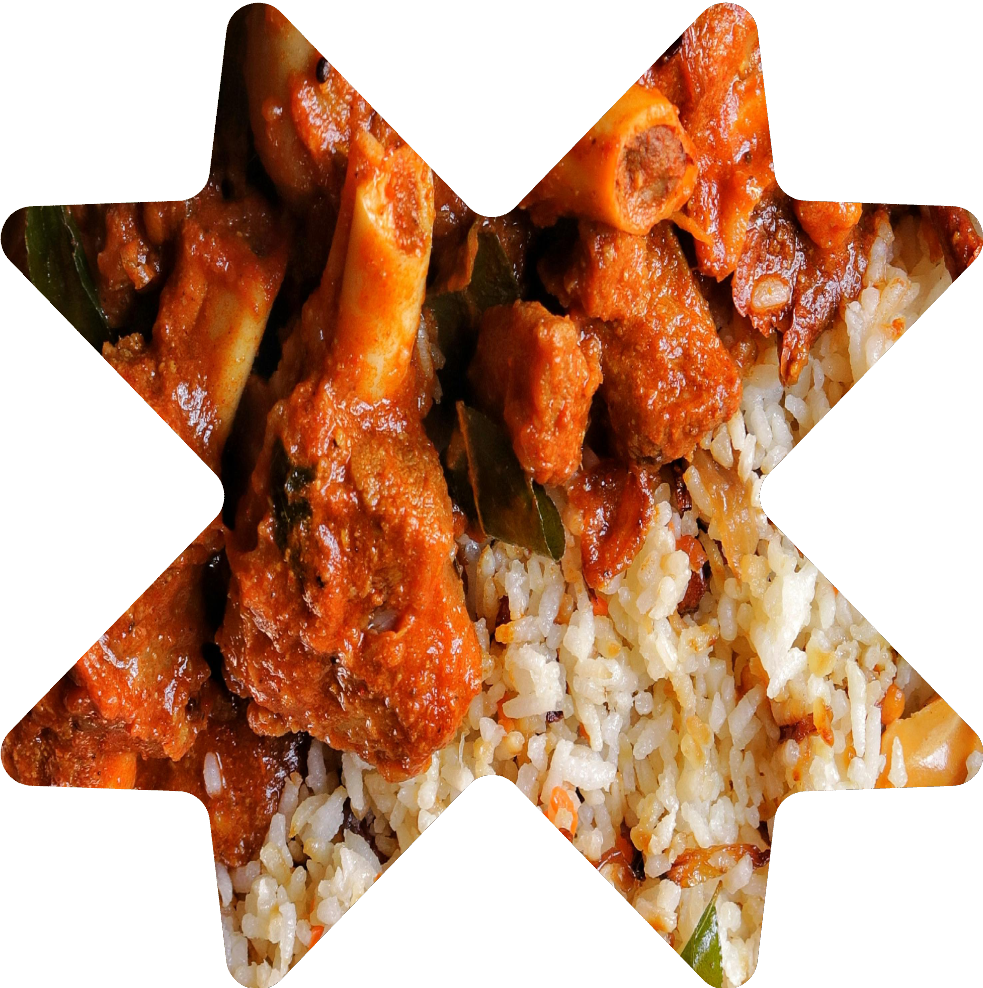 a woman is cooking under a star